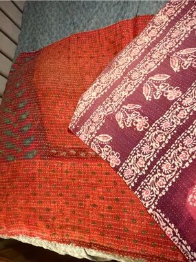 Kantha Quilts 85X55 INCHES SIZE 100% COTTON WORK STICHED MADE IN INDIA